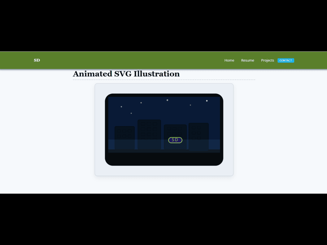 SVG Cyberpunk City Animation preview